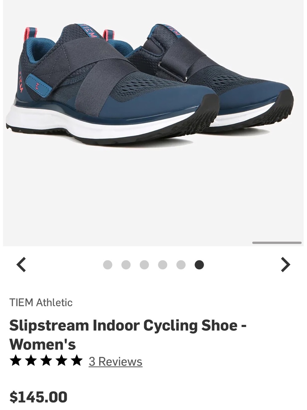 TIEM Athletic Slipstream Indoor Cycling Shoe - Navy